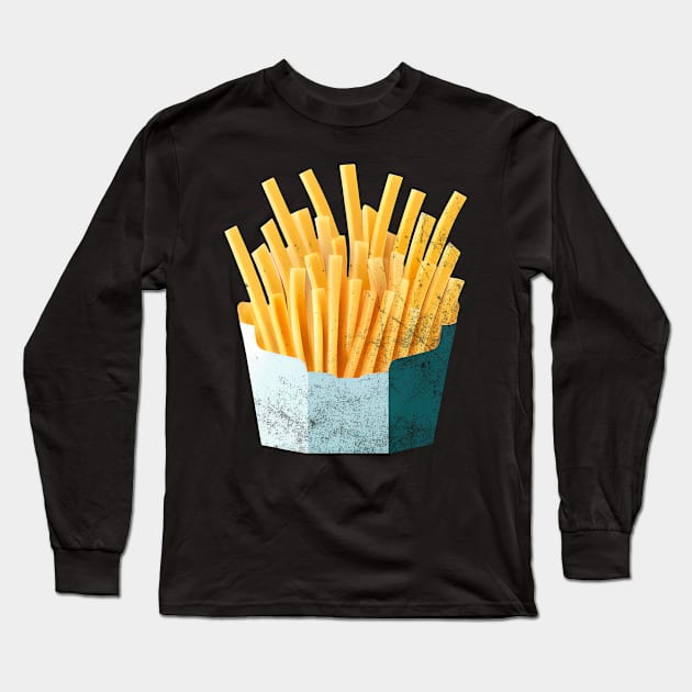 Crispy Delicious French Fries Long Sleeve T-Shirt by Artilize